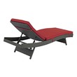 white wicker outdoor furniture Modway Furniture Daybeds and Lounges Canvas Red