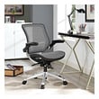 desk chair with arms no wheels Modway Furniture Office Chairs Gray
