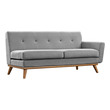 green leather couches for sale Modway Furniture Sofas and Armchairs Expectation Gray