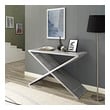 black and wood end table Modway Furniture Tables Accent Tables Silver