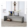 bench style storage ottoman Modway Furniture Benches and Stools Silver