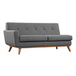 tufted sofa with chaise Modway Furniture Sofas and Armchairs Gray