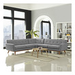 gray leather sofa and loveseat Modway Furniture Sofas and Armchairs Expectation Gray