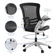wheel less office chair Modway Furniture Office Chairs Black