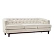 large leather sofa with chaise Modway Furniture Sofas and Armchairs Sofas and Loveseat Beige