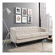 large leather sofa with chaise Modway Furniture Sofas and Armchairs Sofas and Loveseat Beige
