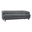 black velvet sectional sofa Modway Furniture Sofas and Armchairs Gray
