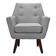 chaise velvet Modway Furniture Sofas and Armchairs Chairs Light Gray