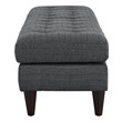 light grey accent chair Modway Furniture Benches and Stools Gray