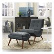 velvet chaise lounge Modway Furniture Lounge Chairs and Chaises Gray