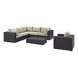 corner garden sofa black Modway Furniture Sofa Sectionals Espresso Beige
