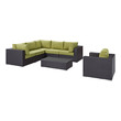 patio dining set with sofa Modway Furniture Sofa Sectionals Espresso Peridot