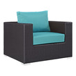 outdoor patio seating area Modway Furniture Sofa Sectionals Espresso Turquoise