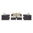 corner sofa dining set outdoor Modway Furniture Sofa Sectionals Outdoor Sofas and Sectionals Espresso Beige