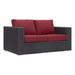 home furniture & patio Modway Furniture Sofa Sectionals Espresso Red