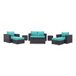 garden table and corner sofa Modway Furniture Sofa Sectionals Espresso Turquoise