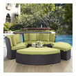 wicker patio furniture set Modway Furniture Daybeds and Lounges Espresso Peridot