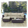 outdoor patio chaise Modway Furniture Sofa Sectionals Espresso Beige