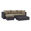 l shaped outdoor couch Modway Furniture Sofa Sectionals Outdoor Sofas and Sectionals Espresso Mocha
