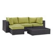 four piece sofa set Modway Furniture Sofa Sectionals Espresso Peridot
