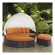 4 piece garden set Modway Furniture Daybeds and Lounges Espresso Orange