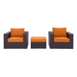 navy and white patio furniture Modway Furniture Sofa Sectionals Espresso Orange