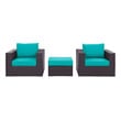 garden sofaset Modway Furniture Sofa Sectionals Espresso Turquoise