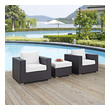 navy and white outdoor furniture Modway Furniture Sofa Sectionals Espresso White
