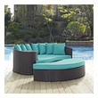 teak table for sale Modway Furniture Daybeds and Lounges Espresso Turquoise