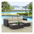 outdoor l shaped couch cushions Modway Furniture Sofa Sectionals Espresso Beige