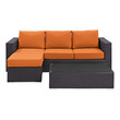 outdoor lounge l shape Modway Furniture Sofa Sectionals Espresso Orange