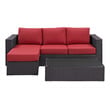 white patio set Modway Furniture Sofa Sectionals Espresso Red