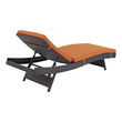 outdoor small corner seating Modway Furniture Daybeds and Lounges Outdoor Sofas and Sectionals Espresso Orange