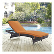 outdoor small corner seating Modway Furniture Daybeds and Lounges Outdoor Sofas and Sectionals Espresso Orange