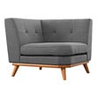 leather sectional with bed Modway Furniture Sofas and Armchairs Gray