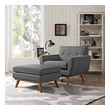 eames lounge chair comfortable Modway Furniture Sofas and Armchairs Gray