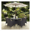 outdoor dinner party table setting ideas Modway Furniture Bar and Dining Espresso White