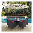 wooden patio tables Modway Furniture Bar and Dining Espresso Red