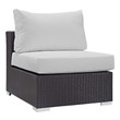 outdoor seating area furniture Modway Furniture Sofa Sectionals Espresso White