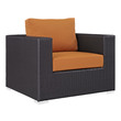 outdoor porch seating Modway Furniture Sofa Sectionals Espresso Orange