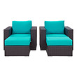 l shaped leather Modway Furniture Sofa Sectionals Espresso Turquoise