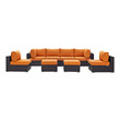 outdoor corner modular lounge Modway Furniture Sofa Sectionals Espresso Orange