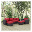 garden corner chaise Modway Furniture Sofa Sectionals Espresso Red
