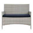outdoor furniture without cushions Modway Furniture Sofa Sectionals Light Gray Navy