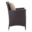 wicker dining chairs Modway Furniture Bar and Dining Espresso Mocha