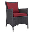 black metal outdoor dining set Modway Furniture Bar and Dining Espresso Red