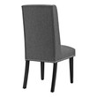 upholstered end dining chairs Modway Furniture Dining Chairs Gray
