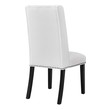 dining table with blue chairs Modway Furniture Dining Chairs White