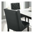 wood table with white chairs Modway Furniture Dining Chairs Gray