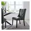 wood table with white chairs Modway Furniture Dining Chairs Gray